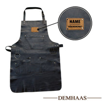 Personalized Genuine Leather Apron – BBQ & Workshop Apron with Name Engraving