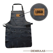 Personalized Genuine Leather Apron – BBQ & Workshop Apron with Name Engraving
