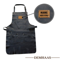 Personalized Genuine Leather Apron – BBQ & Workshop Apron with Name Engraving