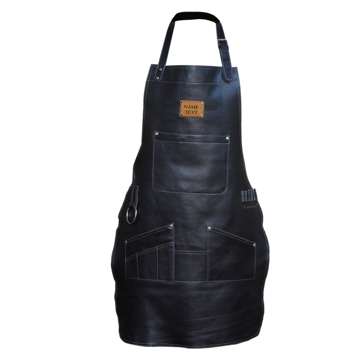 Personalized Genuine Leather Apron – BBQ & Workshop Apron with Name Engraving